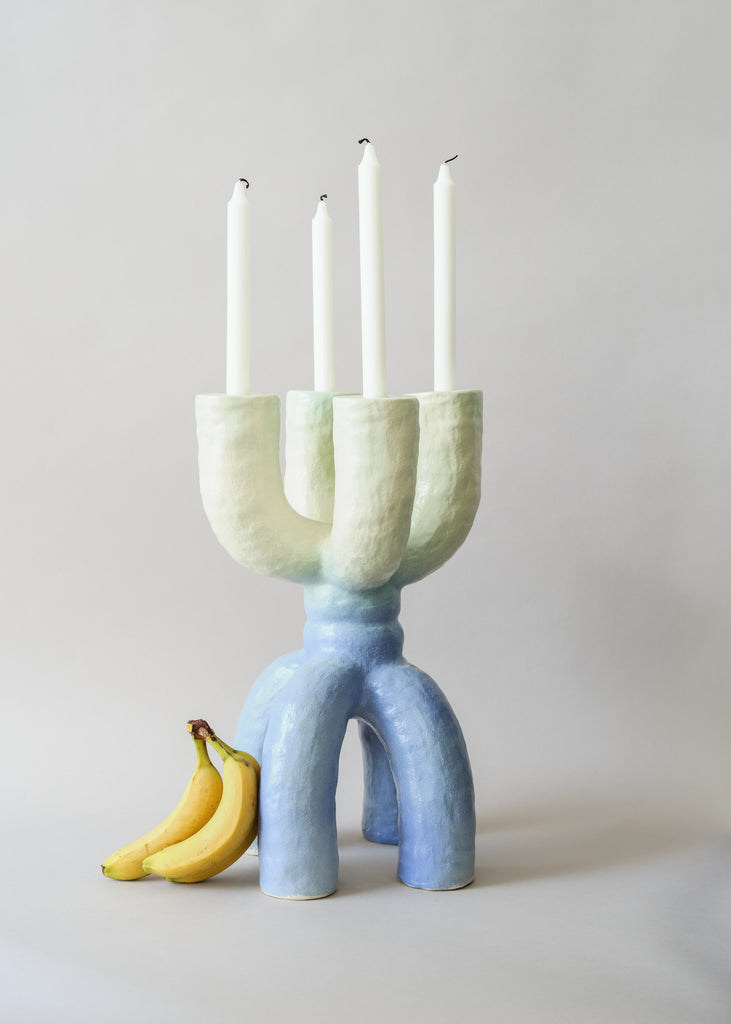 Marta Duarte da Veiga Ceramic Social Club Artwork Vase Handmade Unique Artwork Candle Holder 