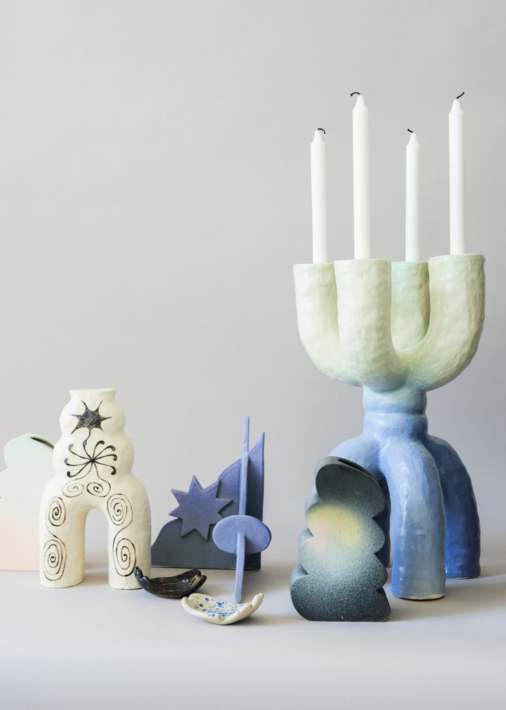 Marta Duarte da Veiga Ceramic Social Club Artworks Vases Candle Holder  Handmade Sculptures