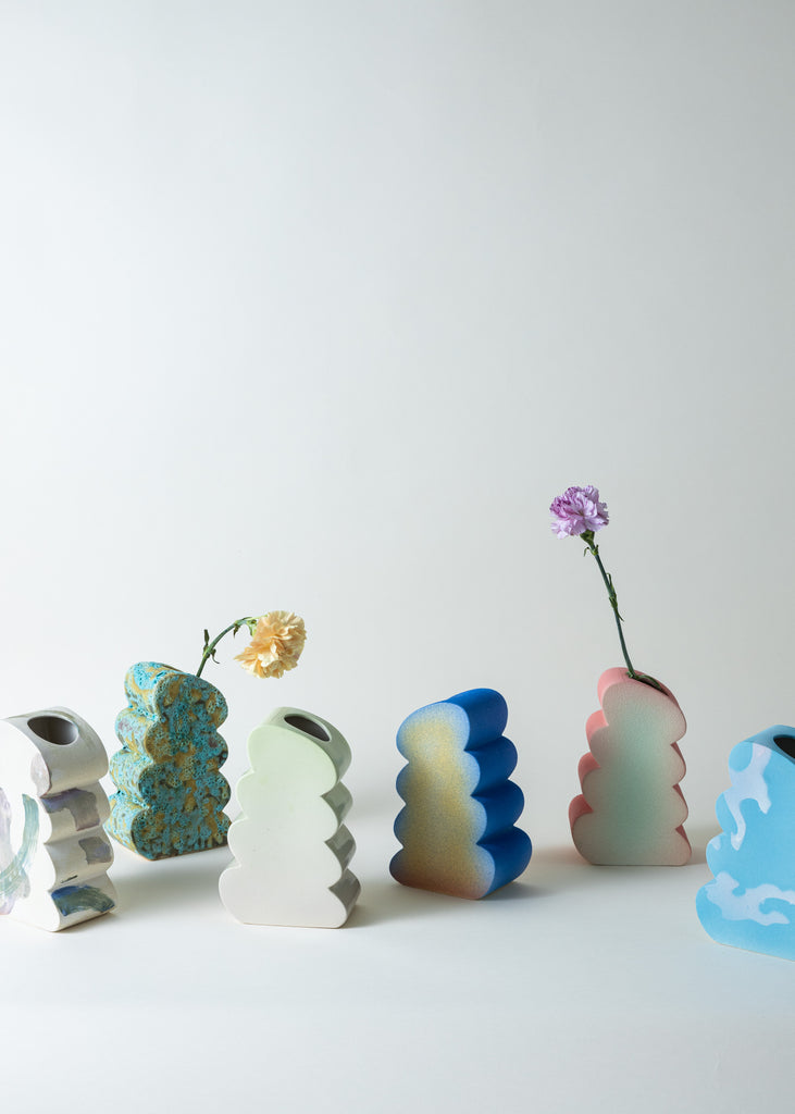 Marta Duarte Da Veiga Cloud Vases Collection Handmade Ceramic Artworks Sculpture Sculptural Vessels Original Hand Painted Unique