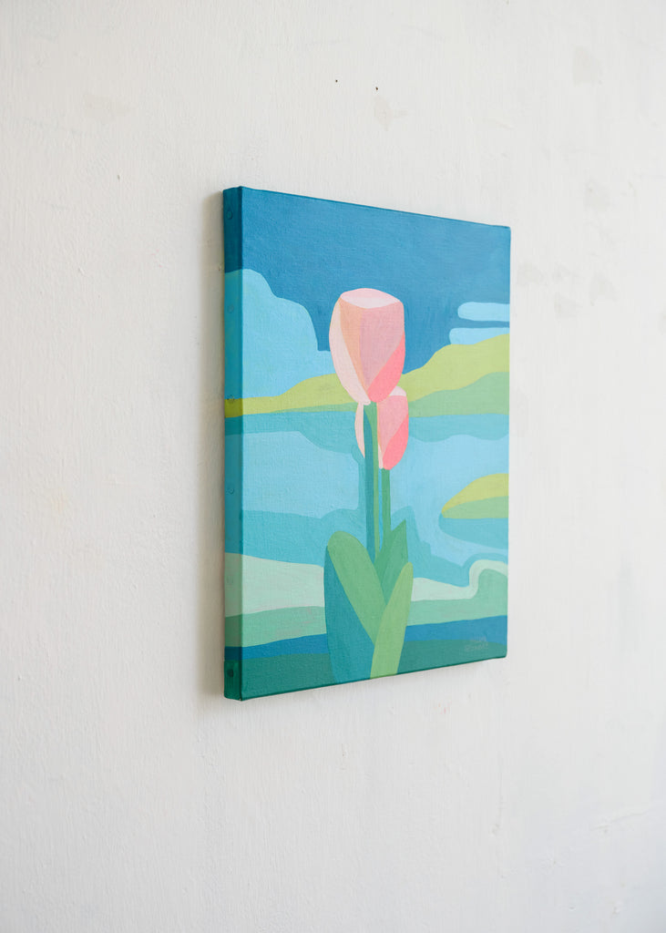 Pauline Desombre Tulips Handmade Painting Wall Art Acrylic Canvas 