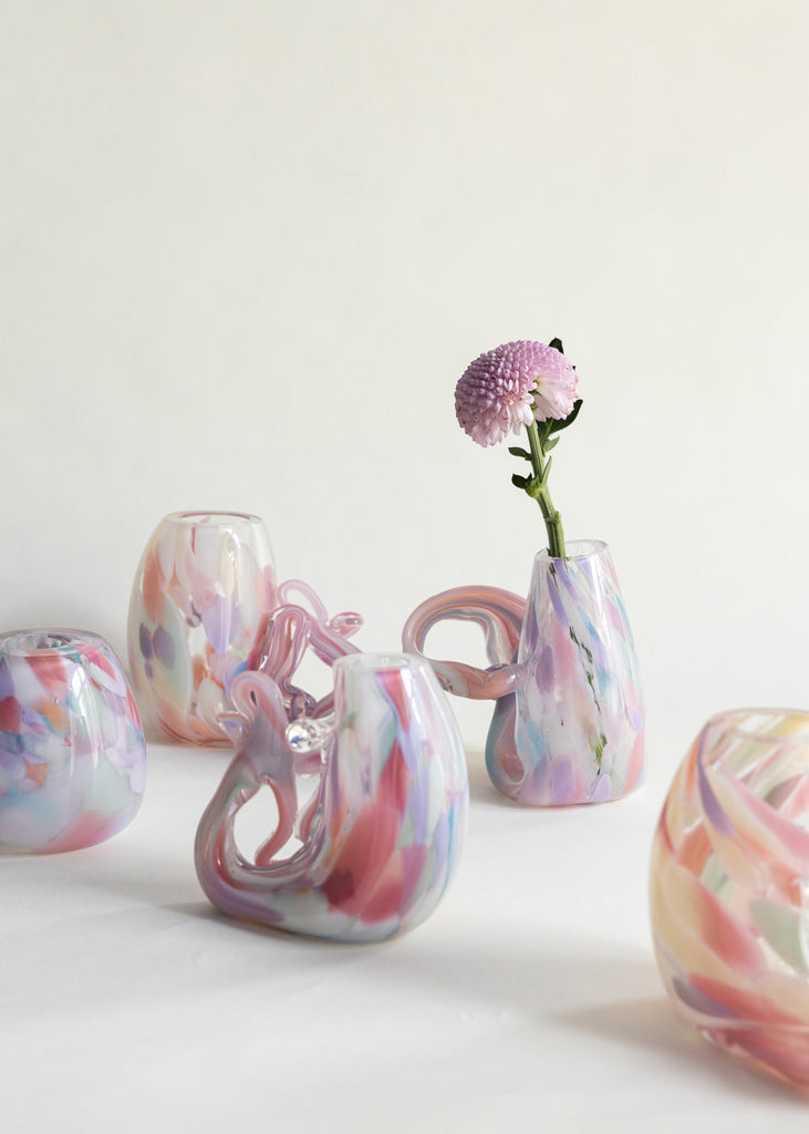 Saga Sandström Rainbow Vase Handmade Glass Art  Unique Sculptures