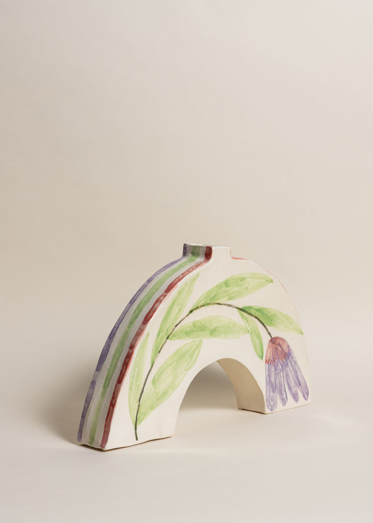 Samantha Kerdine Fleurs Au Repos Artwork Handmade Sculpture Ceramic Art Floral Vase Unique 