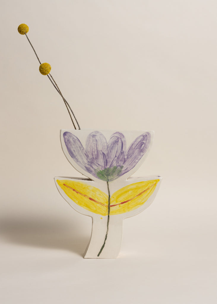 Samantha Kerdine Fleurs Au Repos Artwork Handmade Sculpture Vase Ceramic Art Unique 