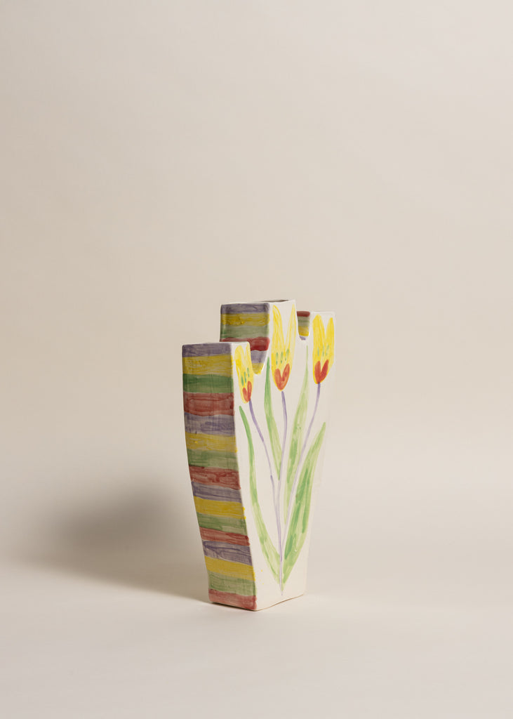 Samantha Kerdine Fleurs Au Repos Artwork Handmade Sculpture Vase Ceramic Floral Art