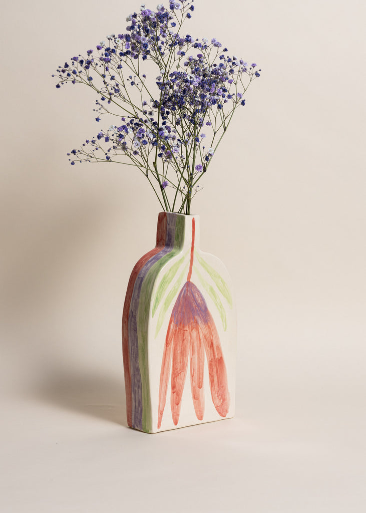 Samantha Kerdine Fleurs Au Repos Artwork Handmade Sculpture Floral Vase Ceramic Art Unique 