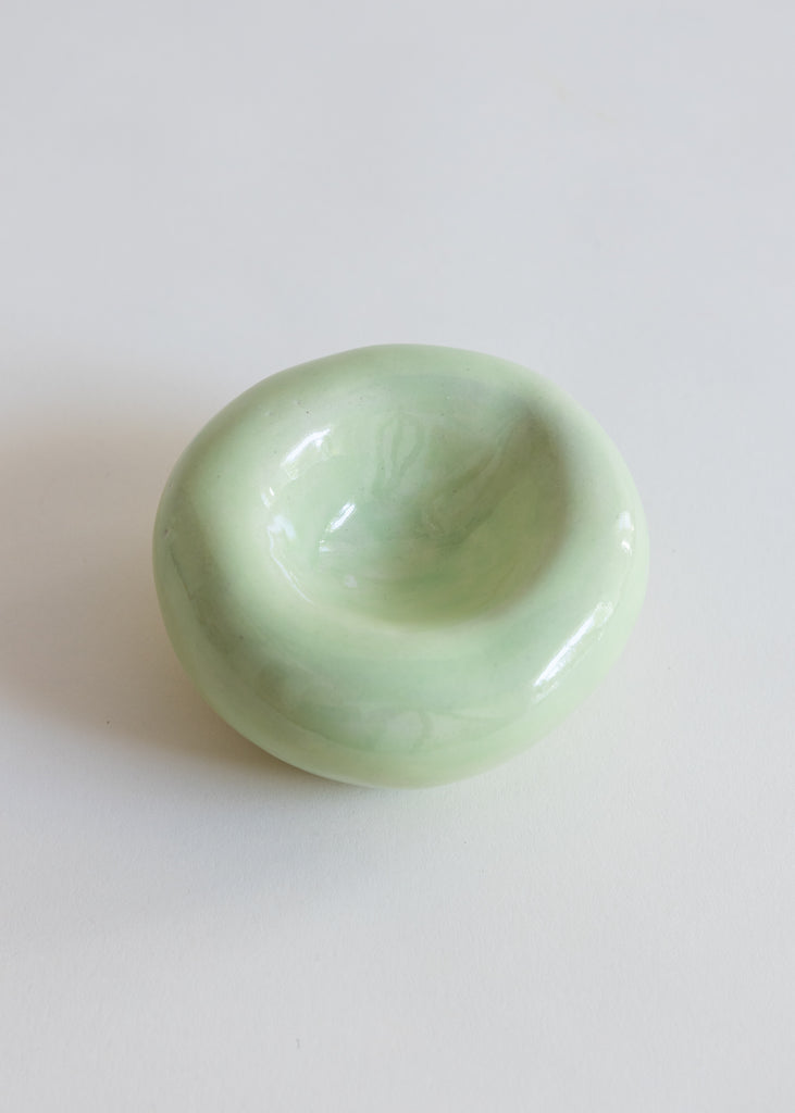 Sanna Holmberg Bowl Green Art Ceramic Sculpture