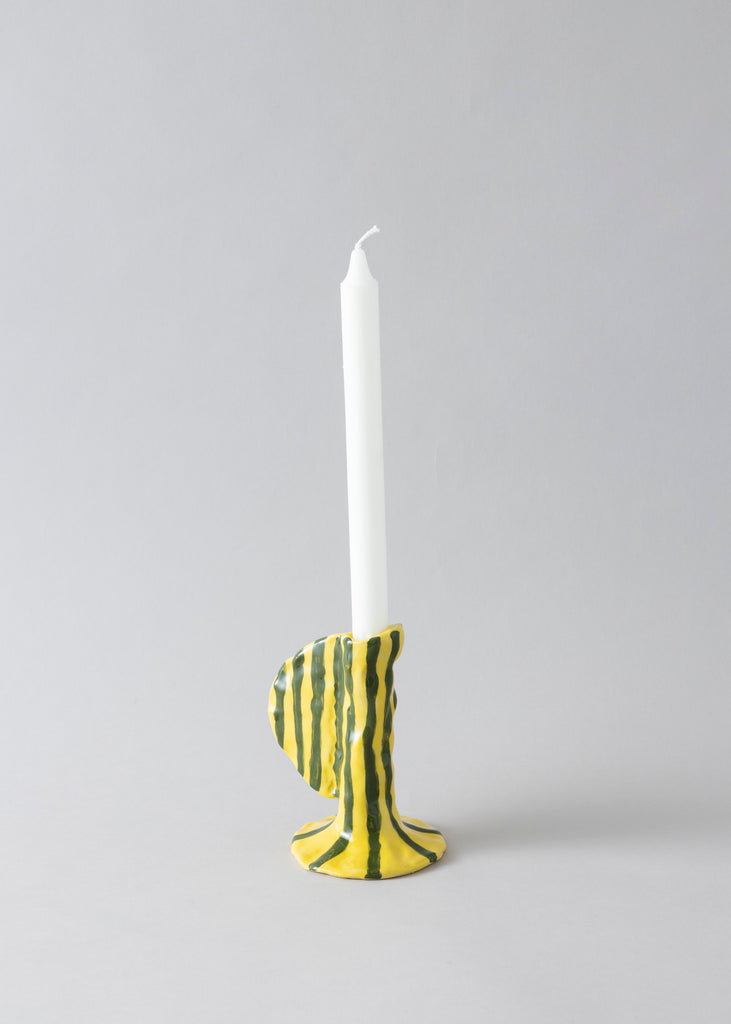 Sanna Holmberg Striped Candle Holder Handmade 