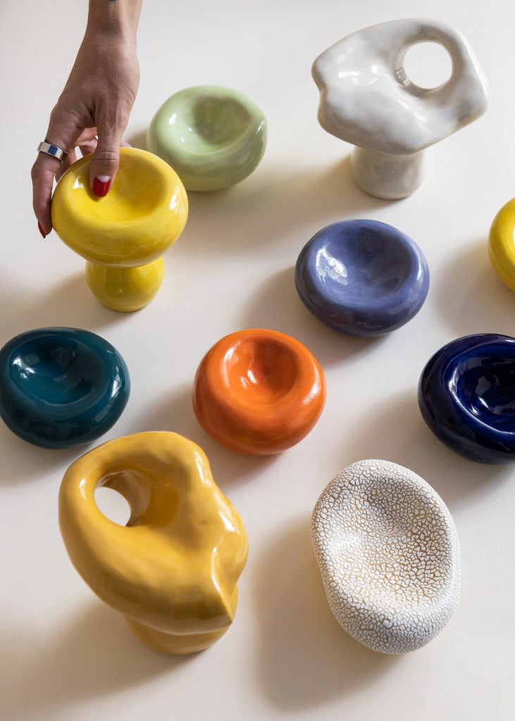 Sanna Holmberg Blue Sculpture Bowls Artworks 