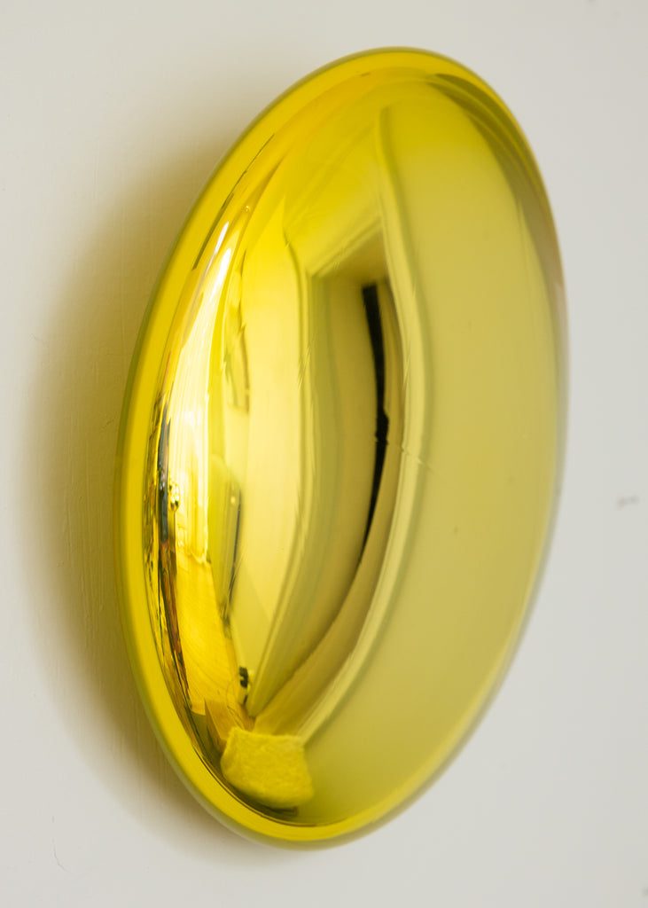 Sara Lundkvist Portal Glass Artwork Wall Art Unique Handmade Gold Yellow Sculpture