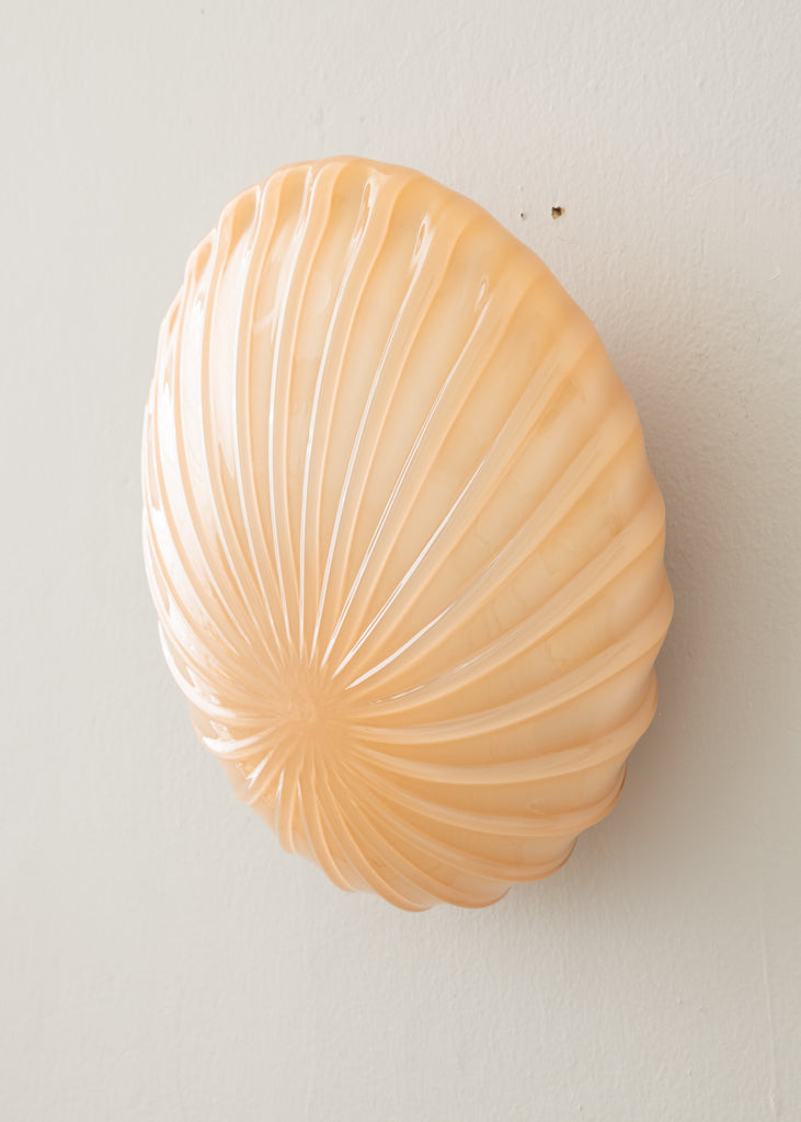 Sara Lundkvist Portal Handmade Artwork Wall Sculpture Unique Glass Art Peach Art Shell