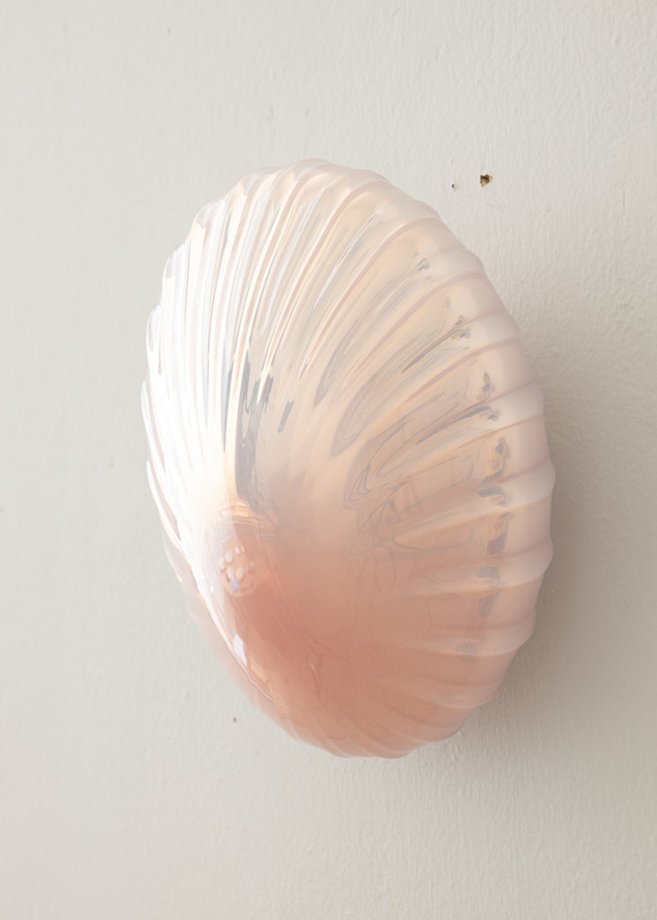 Sara Lundkvist Portal Handmade Artwork Wall Sculpture Unique Glass Shell Pink Art