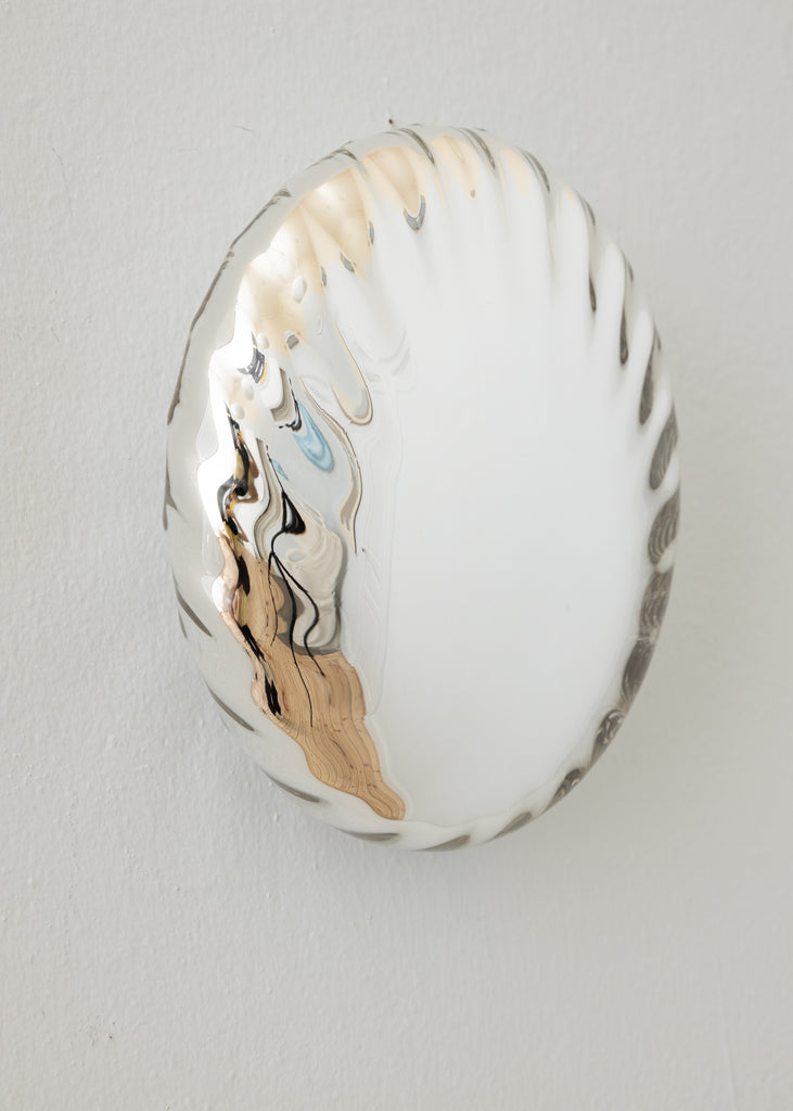 Sara Lundkvist Silver Shell Portal Handmade Artwork Sculpture Unique Glass Wall Art The Ode To Gallery