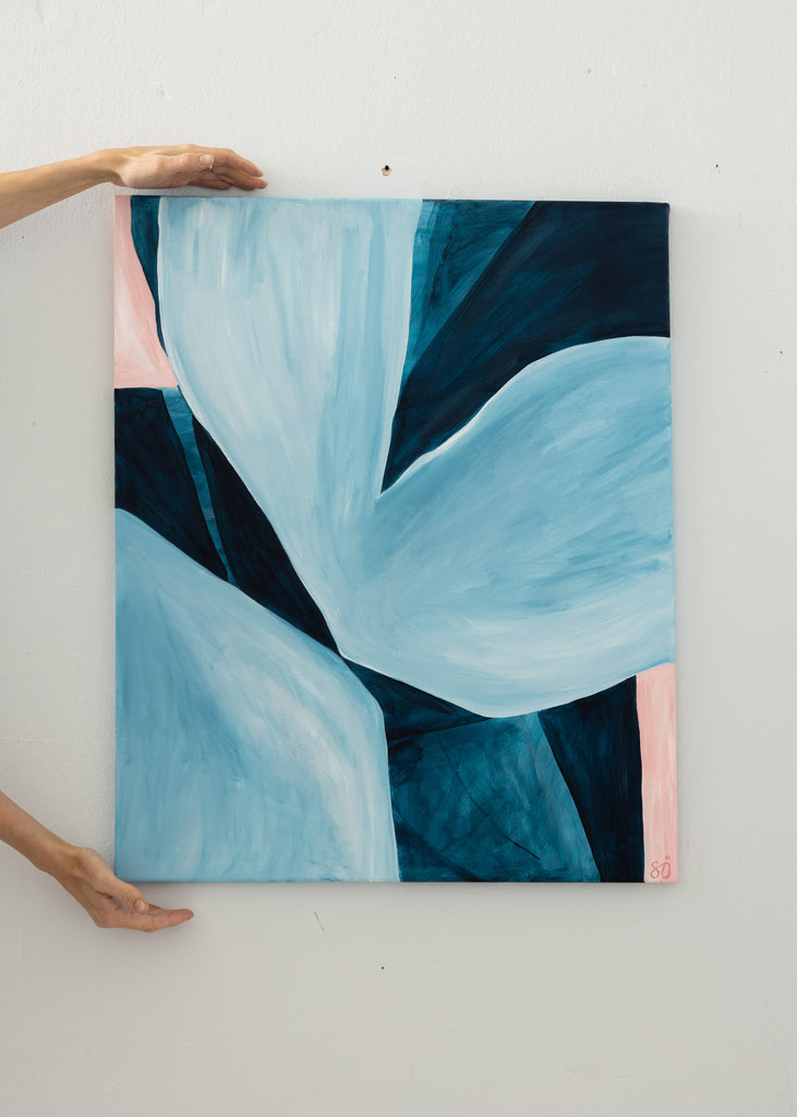 Sara Ödman Blue Wind Handmade Painting Wall Art  Unique 
