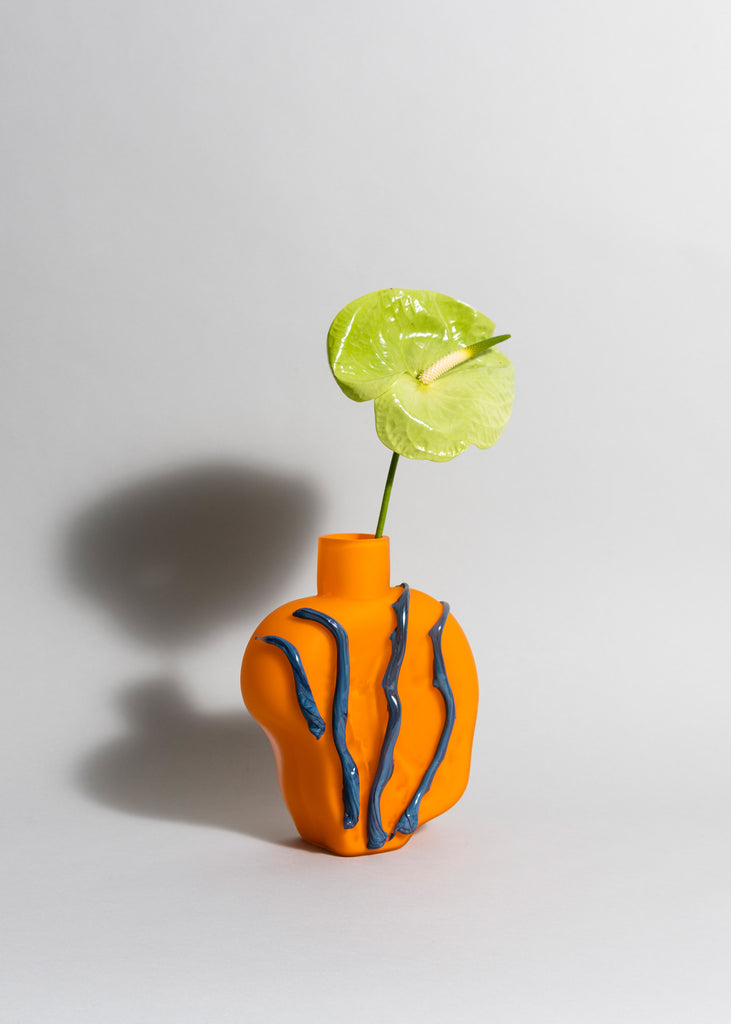 Silje Lindrup vase sculpture Tursus artwork handmade glass unique orange
