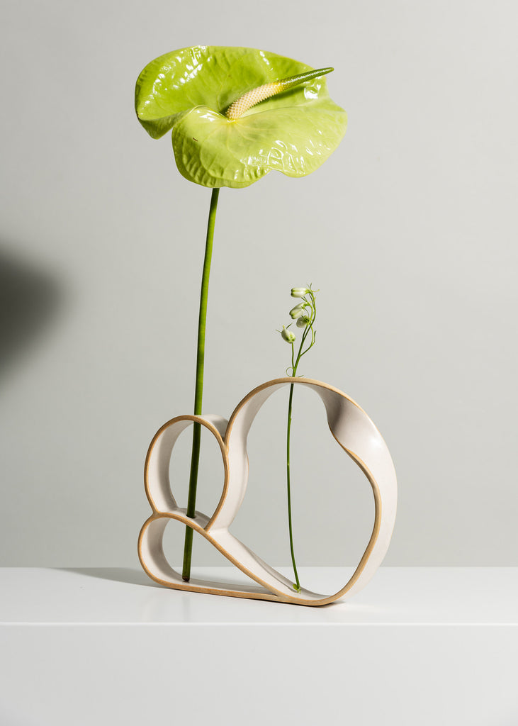 Slorence Ring Vase Sculpture Handmade Artwork Unique Stoneware