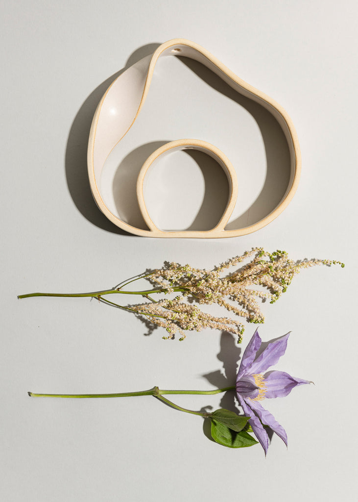 Slorence Ring Vase Sculpture Handmade Artwork Detail Flowers
