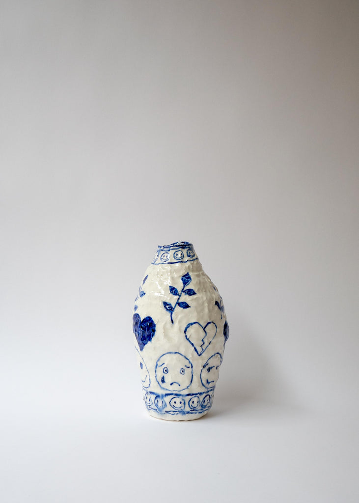 Sofi Gunnstedt Heart Emoji Vase Hand-painted