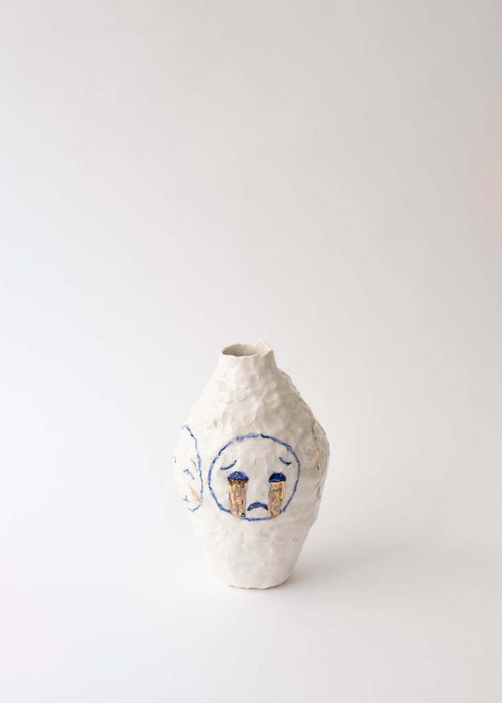 Sofi Gunnstedt Grin Emoji Vase Hand-painted