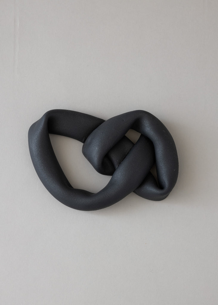 Sofia Tufvasson Collapsed Knot Handmade Artwork Ceramic Sculpture Black Art