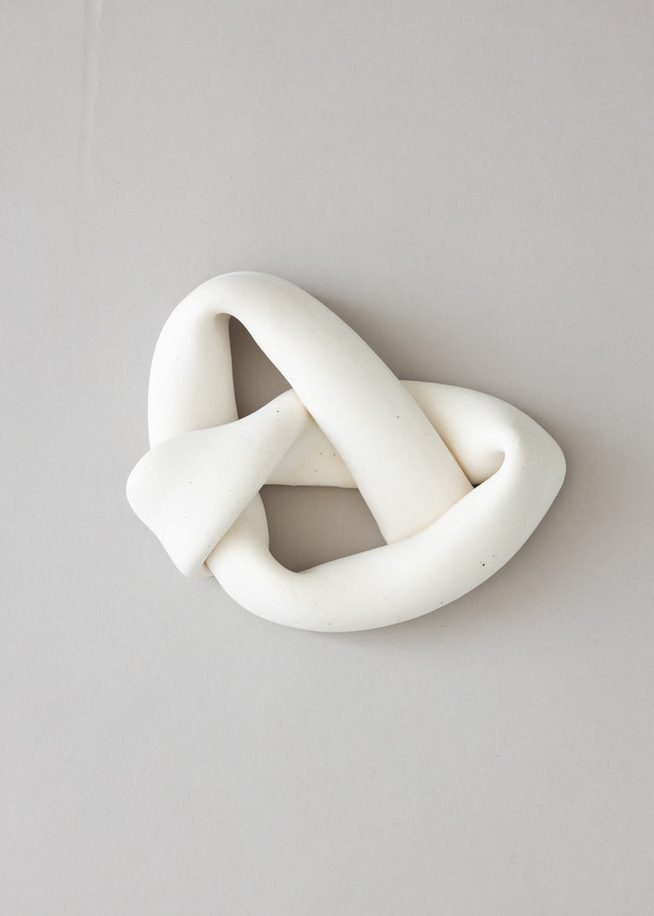 Sofia Tufvasson Collapsed Knot White Sculpture