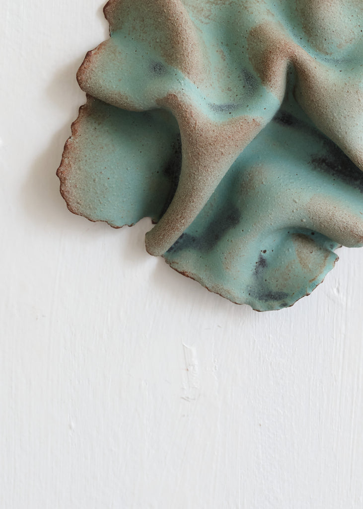 Sofia Tufvasson Drape Green Artwork Ceramic Unique Handmade 