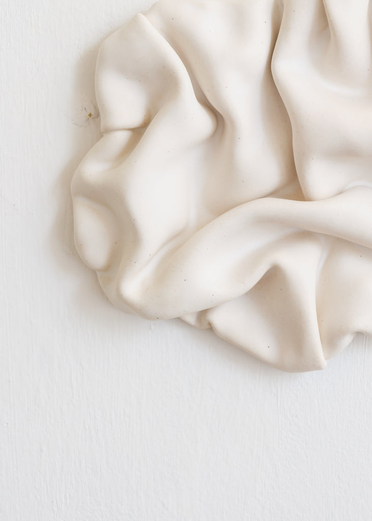 Sofia Tufvasson Drape Sculpture Handmade Artwork Ceramic Art Wall Sculpture