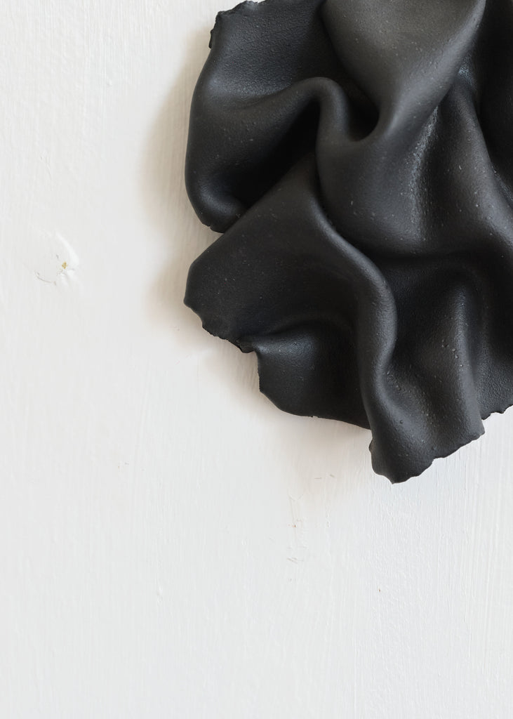 Sofia Tufvasson Drape Black Ceramic Sculpture Wall Art Handmade Unique The Ode To
