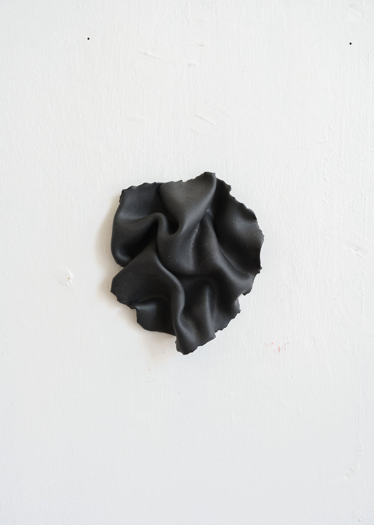 Sofia Tufvasson Drape Black Ceramic Sculpture Wall Art Handmade Unique