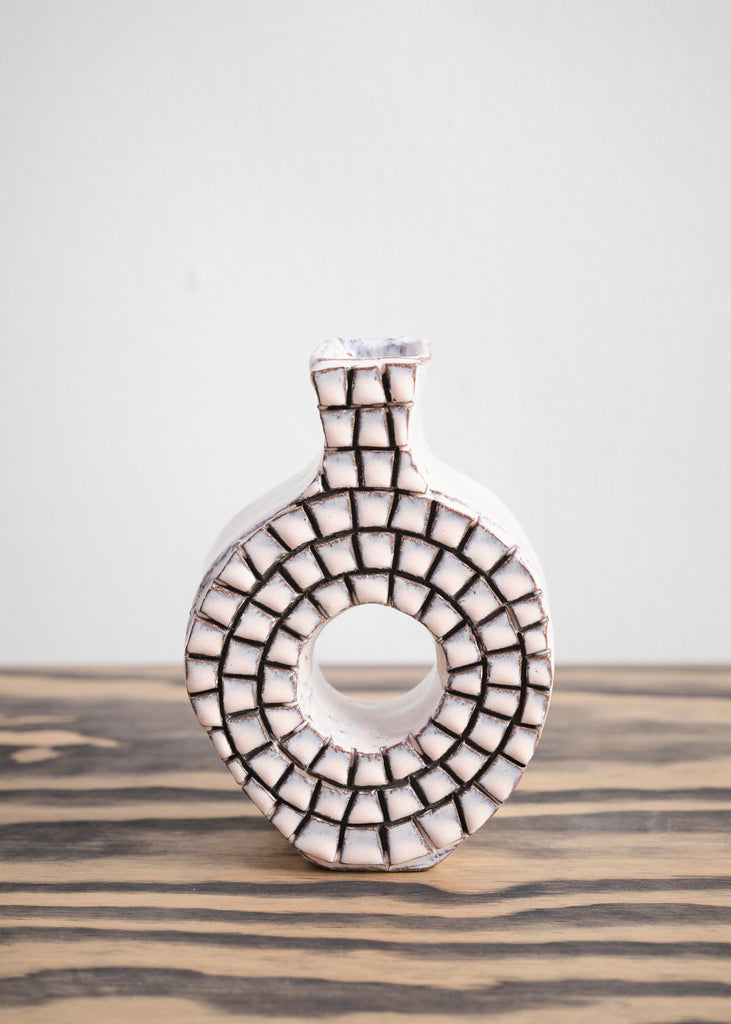 Tenko Donut Vase Sculpture Handmade Artwork 