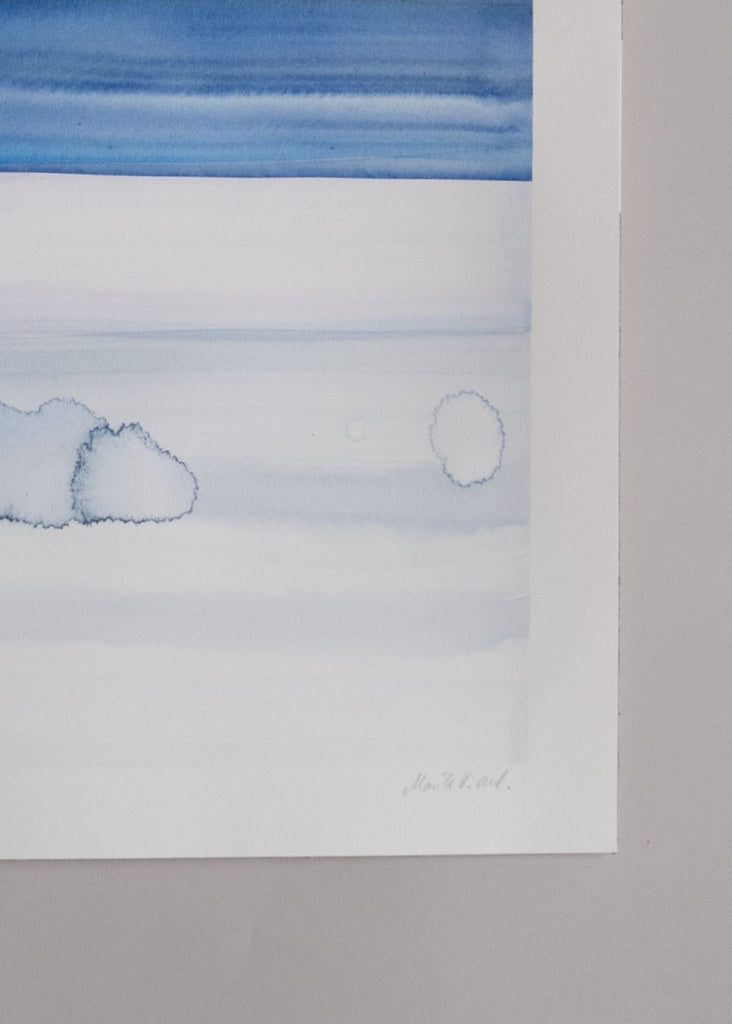 Marika Vaccino Andersson Cloud Studies Painting Blue Signature