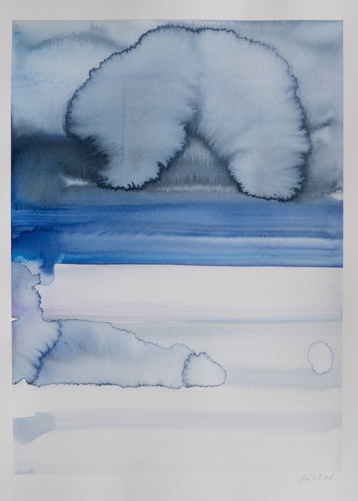 Marika Vaccino Andersson Cloud Studies Painting Blue Detail