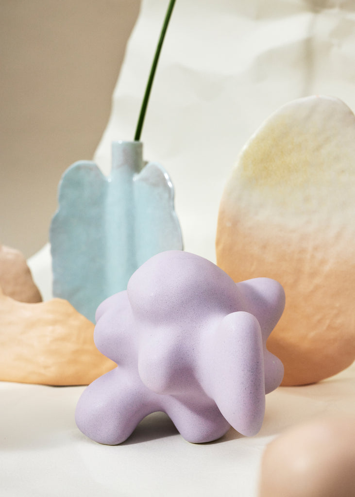Thora Finnsdottir lilac ceramic sculpture