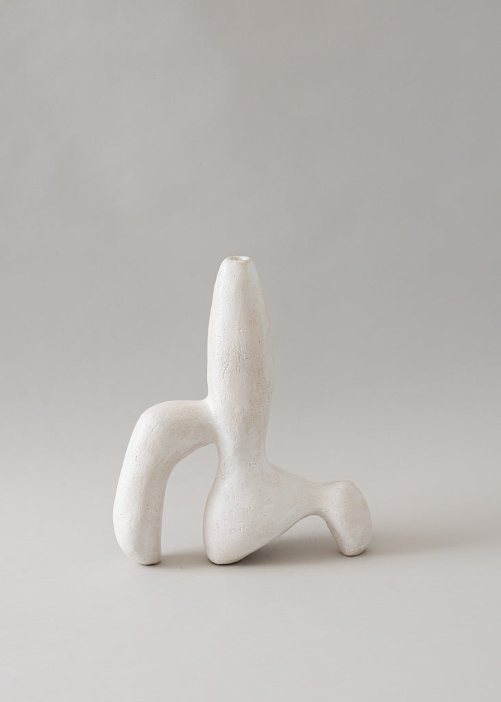 Veronika Janovec Tez Sculpture Handmade Sculptural Artwork White Vessel Original Art Ceramic Artistry