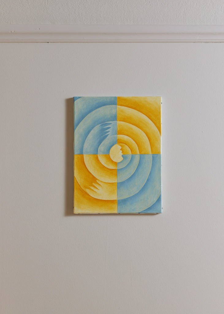 Zahra Holm Petite Spirale Bleue Painting Artwork Handmade Original Unique  Artwork Painting 