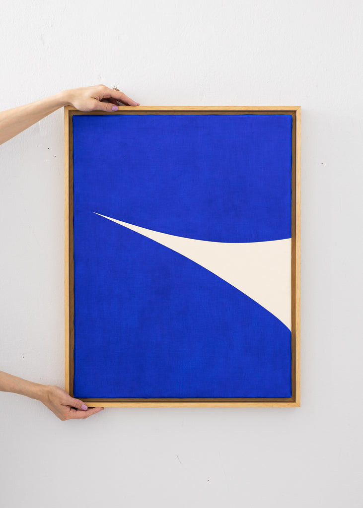 Zyrko Shape Painting Original Artwork Blue Wall Art Contemporary Minimalistic Colourful