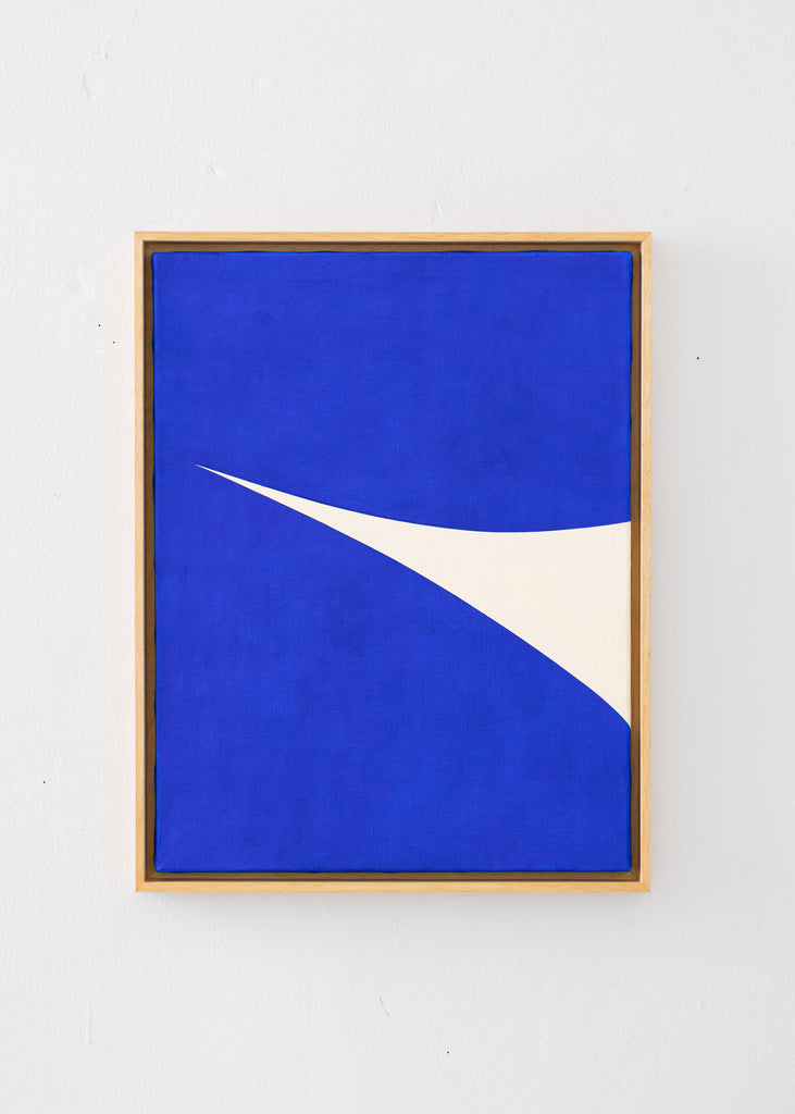 Zyrko Shape Painting Original Artwork Blue Wall Art Contemporary Minimalistic Abstract