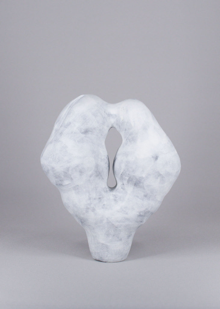 Henna Nuutinen Handmade Sculpture Ceramic Artwork Abstract Art Playful Art Style Organic Shapes Hand Built Ceramic Art Original Art White Minimalistic