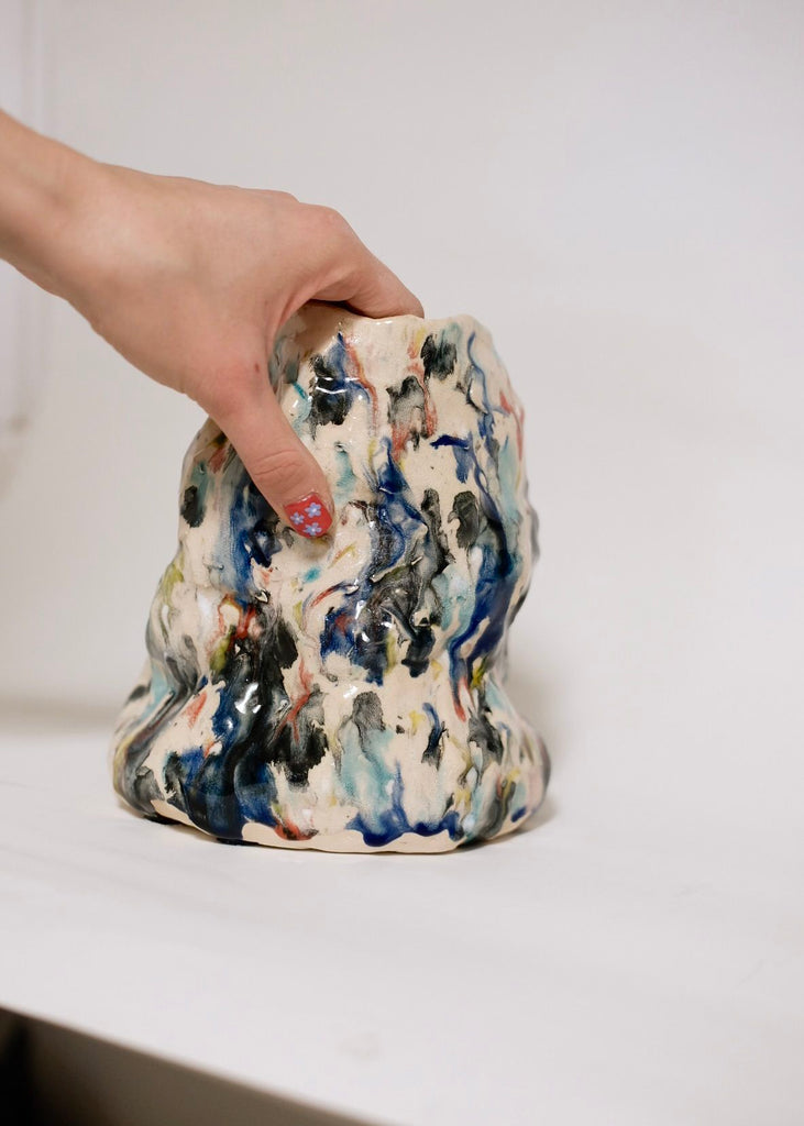 Emilie Holm Atelier Handmade Sculpture Unique Vase Abstract Modern Art Organic Shapes Affordable Art Colorful Artist Emerging Art