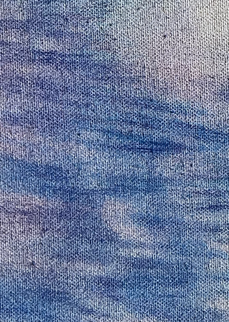 Aya Onodera Fragments Handmade Artwork Original Painting Oil On Canvas Craftsmanship Abstract Wall Art Contemporary Art Modern Artwork Art For Sale Blue Painting  Curated Art