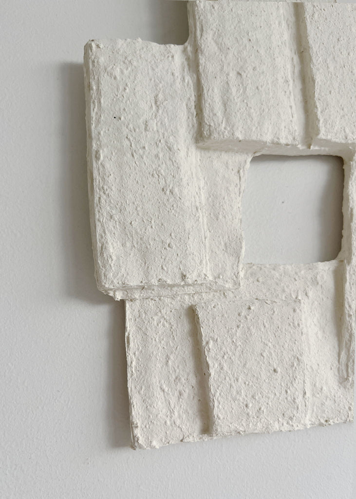 Anastasija Kulda Handmade Wall Sculpture Original Wall Art Female Artist Minimalistic Home Decor White Artwork Affordable Art 
